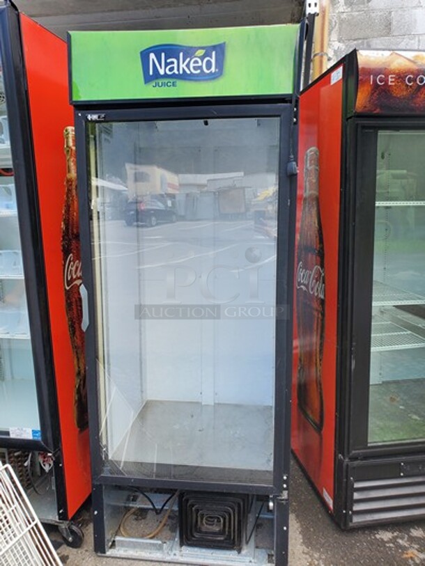 QBD Single Glass Door Merchandiser 120V (This unit does not include racks and bottom cover) Very Nice Condition!
