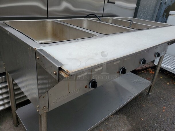 SERV IT Electric 4 Pan Open Well Steam Table 208-240Volts 58X30X34 Very nice condition! - Image 6 of 7