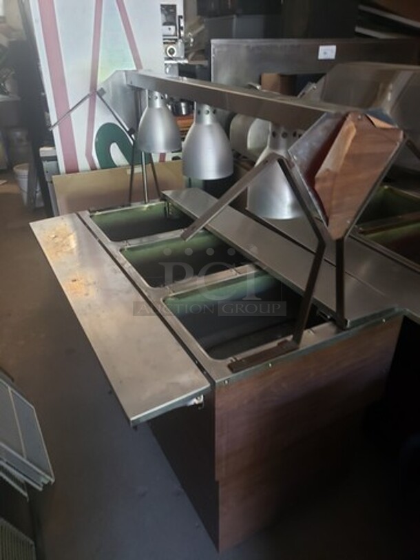 Duke DPAH-3HFM 44 3/8" Hot Food Table w/ (3) Wells & Enclosed Base. No glass for sneeze guard. - Image 1 of 3
