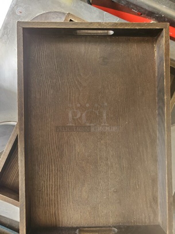 Wood Serving Tray with Handles 14 1/4" x 9 1/2" BIDX3 - Image 2 of 3