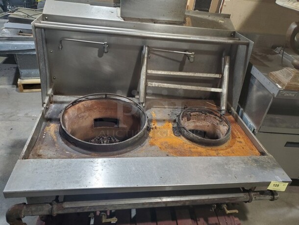 Commercial 2 Hole Chinese Wok Range Ring, Duck Burner SOLD AS IS!
