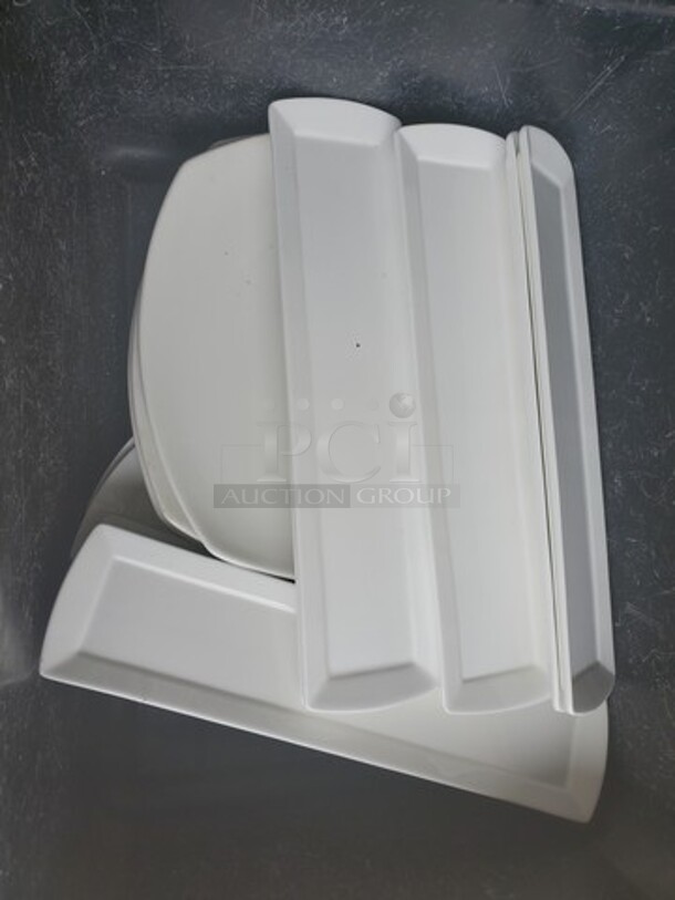 ALL ONE MONEY Serving Porcelain White plates) - Image 2 of 4