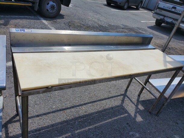 FMI Stainless Steel Work Table, Poly Top 72X24X36 - Image 1 of 4