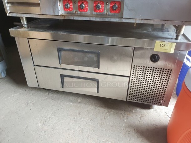 True TRCB-48 48 3/8" Refrigerated Chef Base with 2 Drawers, On casters, Tested & Working!

 - Image 1 of 5
