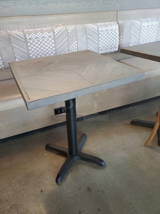  23 5/8" x 23 5/8" Square Standard Height Table with Cross Base  - Image 1 of 3
