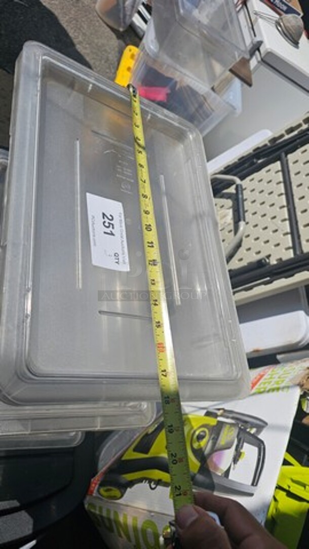 Lot of 3 Plastic Food Storage Bins - Image 3 of 4