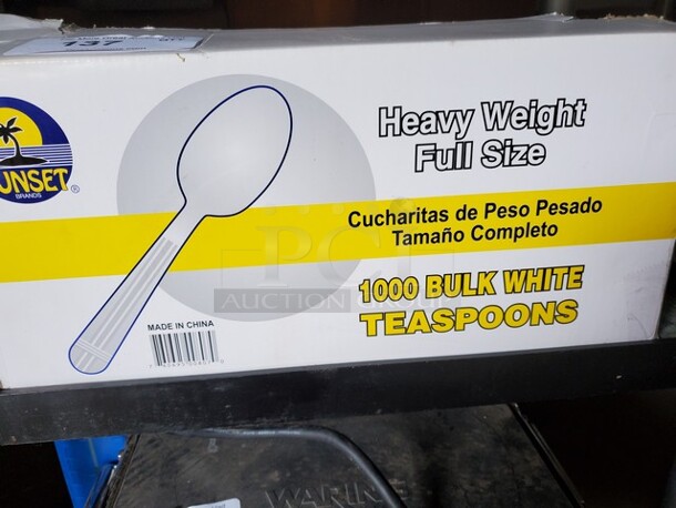 One Box of Bulk White Teaspoons - Image 1 of 2