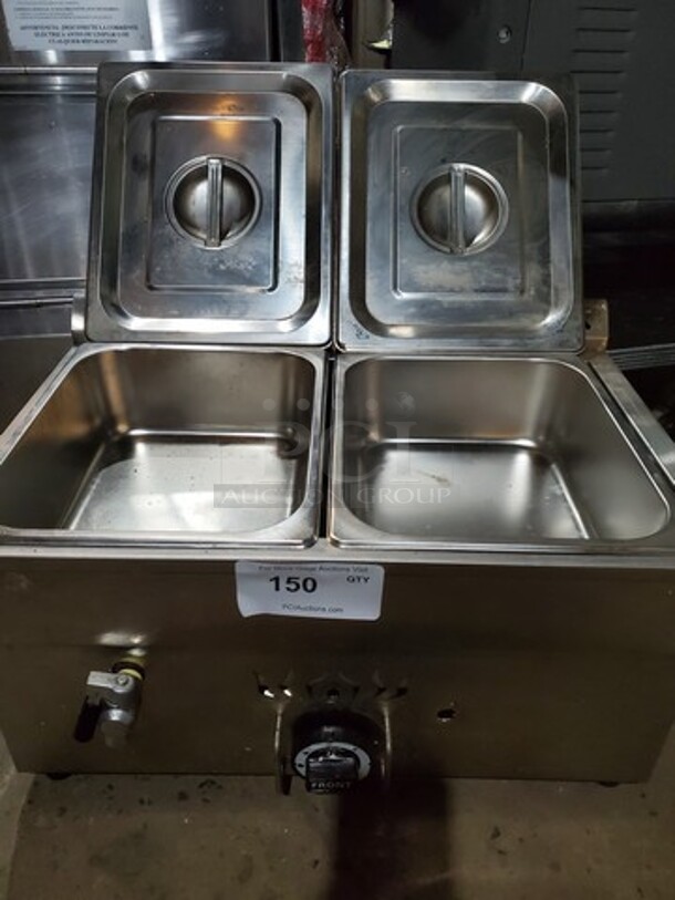 2-Pan LP Gas Bain-Marie Buffet Food Warmer 2-1/2Pans Propane
Like New - Image 1 of 5