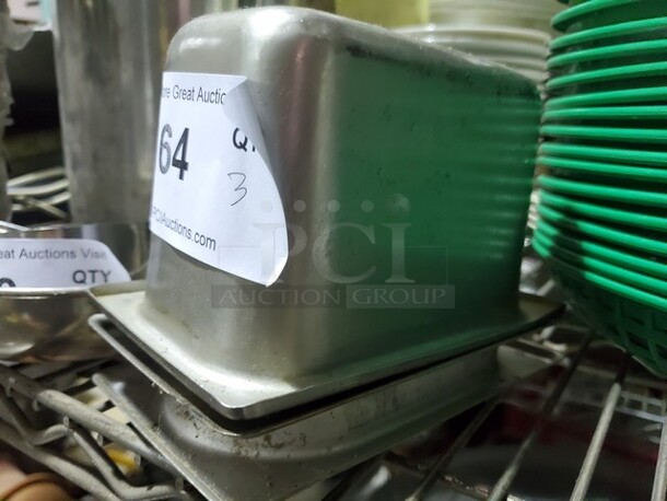 Lot of 3 Stainless Steel Food Pans - Image 1 of 1