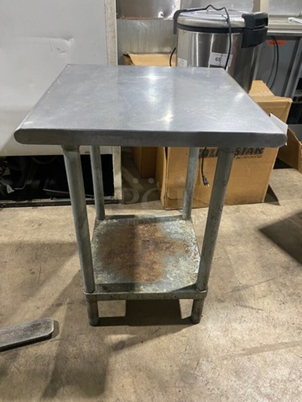Solid Stainless Steel Work Top/ Prep Table! With Storage Space Underneath! On Legs! - Image 2 of 5