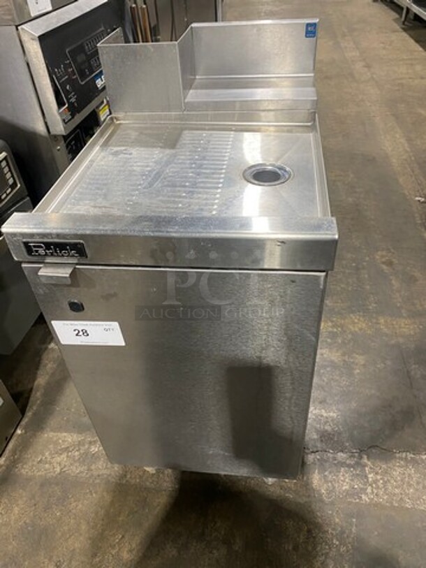Perlick Under The Counter Drainboard! With Back Splash! With Storage Space Underneath! All Stainless Steel! On Legs! - Image 1 of 8