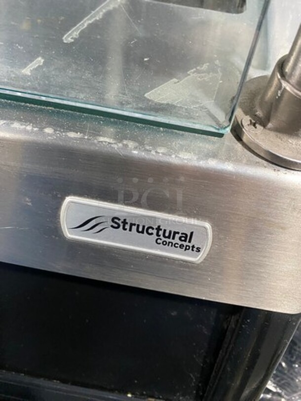 Structural Concepts Commercial Refrigerated Sandwich Prep Display Case! With Single Door And Drawer Storage Space! Stainless Steel! Body! Model: FSP4837R SN: 1039582JU322101 120V 60HZ 1 Phase - Image 6 of 7
