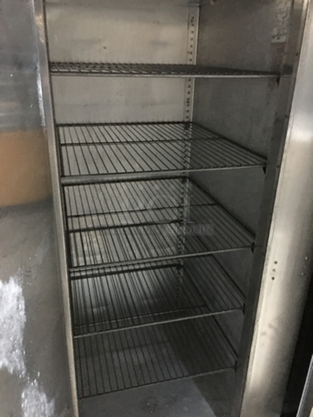 WOW! Traulsen 2 Door Half Cooler Half Freezer Combo Unit! All Stainless Steel! On Casters! Model: ADT232WUT-FHS 115V 60HZ 1 Phase - Image 6 of 8