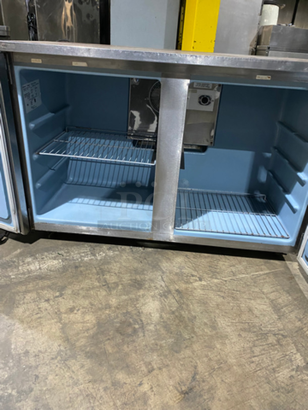 COOL! Delfield Manitowoc Commercial 2 Door Lowboy/Worktop Cooler! With Poly Coated Racks! All Stainless Steel! Model: UC4048STAR SN: 1308152001917 115V 60HZ 1 Phase - Image 5 of 8