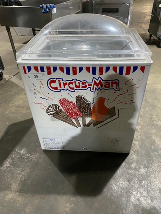 Circus Man Commercial Ice Cream Freezer Showcase Merchandiser! Model: BTF0047 115V 1 Phase