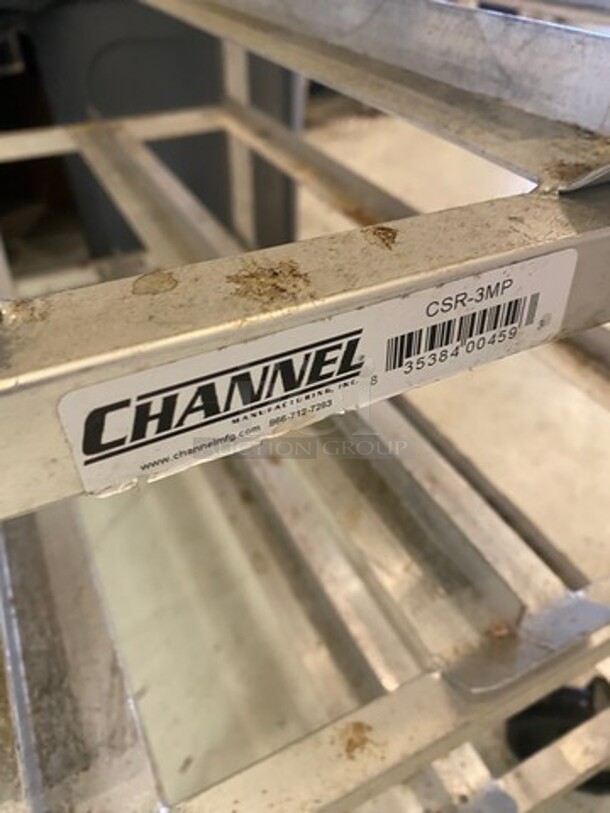 Channel Commercial Aluminum Mobile Can Rack! On Casters! - Image 5 of 6