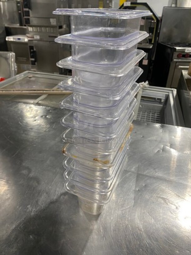 Winco Clear Poly 1/9x4" Food Containers! 11x Your Bid! - Image 2 of 8