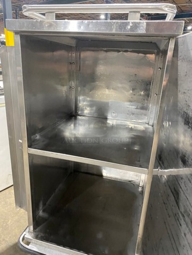 2013 Jones Zylon Commercial Single Door Dry Food Transport Cart! All Stainless Steel! On Casters! Model: ETCUA7 SN: 133831102 - Image 7 of 8