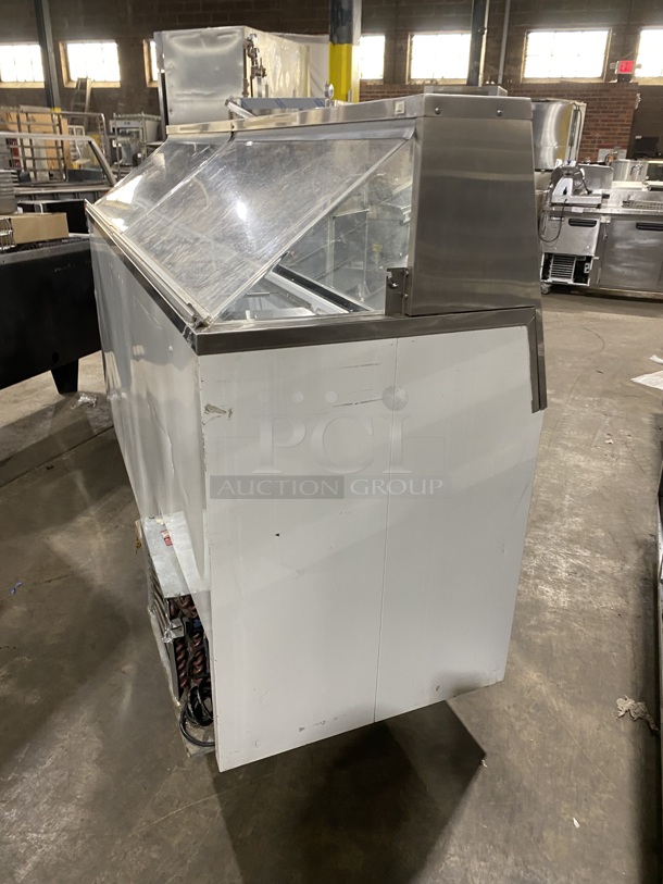 MASTERBILT Stainless Steel 2 Flip Top Ice Cream Dipping Counter Cabinet!       - Image 3 of 7