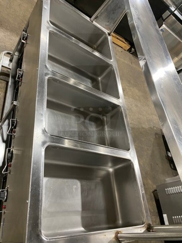 Seco Commercial Electric Powered 4 Well Steam Table! With Storage Space Underneath! All Stainless Steel! On Casters! Model: DME4 SN: 299 208V - Image 5 of 11
