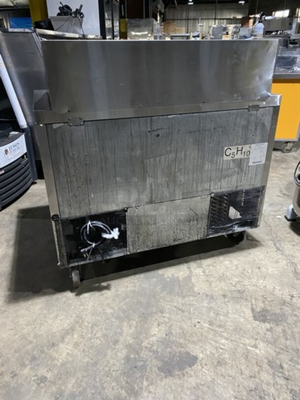 Atosa 48 Inch Mega Top Refrigerated Sandwich Prep Table! Model MSF8306GR! 115V 1 Phase! On Commercial Casters!  - Image 4 of 9