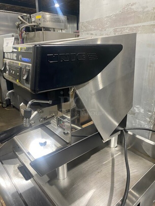 Unic Commercial Countertop Single Group Espresso Machine! Stainless Steel Body! On Legs! Model: PHOENIXI SN: 10450142 110V 60HZ 1 Phase - Image 2 of 10