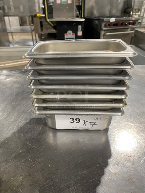 Winco Commercial Steam Table/ Prep Table Food Pans! All Stainless Steel! 7x Your Bid!