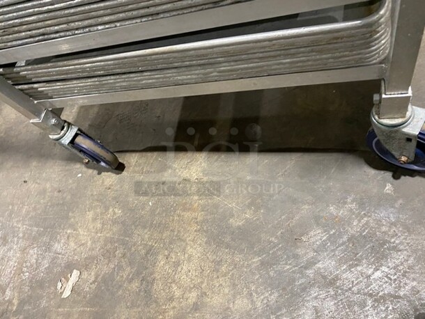 Metal Commercial Pan Transport Rack! On Casters! - Image 2 of 2
