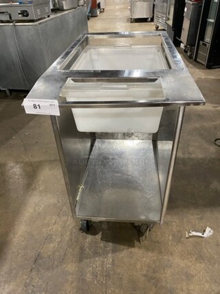 Commercial Breading Station! With Storage Space Underneath! All Stainless Steel! On Casters!