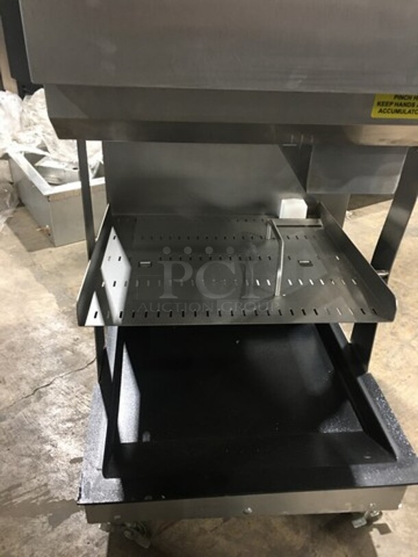 NICE! RARE FIND! NEW!  Automated Equipment Commercial Frozen Fry Dispenser! Stainless Steel! On Casters! Model: 200FX SN: 20FR1608B00685 120V - Image 5 of 12