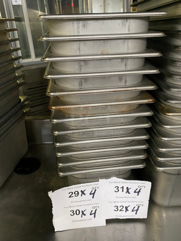 Browne Steam Table/ Prep Table Pans! All Stainless Steel! 4x Your Bid!