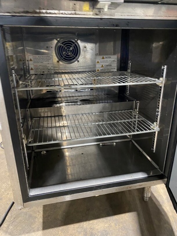 Turbo Air Commercial Single Door Lowboy/ Worktop Freezer! With Poly Coated Racks! All Stainless Steel! On Legs! Model: MUF28N711S 115V 60HZ 1 Phase - Image 5 of 7