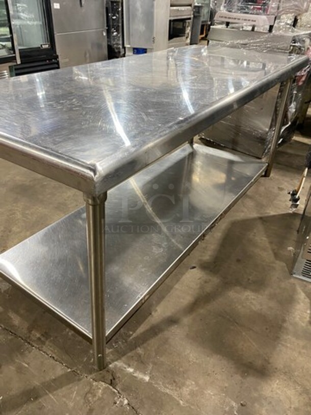 Solid Stainless Steel Work Top/ Prep Table! With Storage Space Underneath! On Legs! - Image 4 of 8