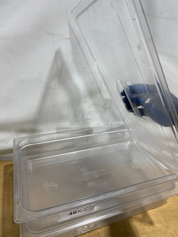 Polycarbonate Clear Food Pans With Lids! 2X Your Bid!  - Image 4 of 9