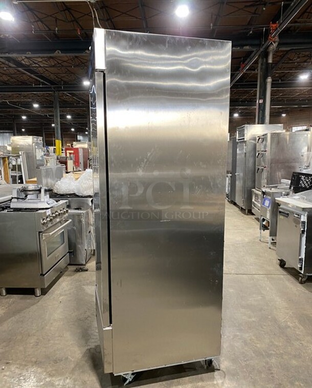 LATE MODEL! 2022 Asber Commercial Single Door Reach In Freezer! All Stainless Steel! On Casters! MODEL ARF23HFHC SN:8102673343 115V 1PH - Image 3 of 9
