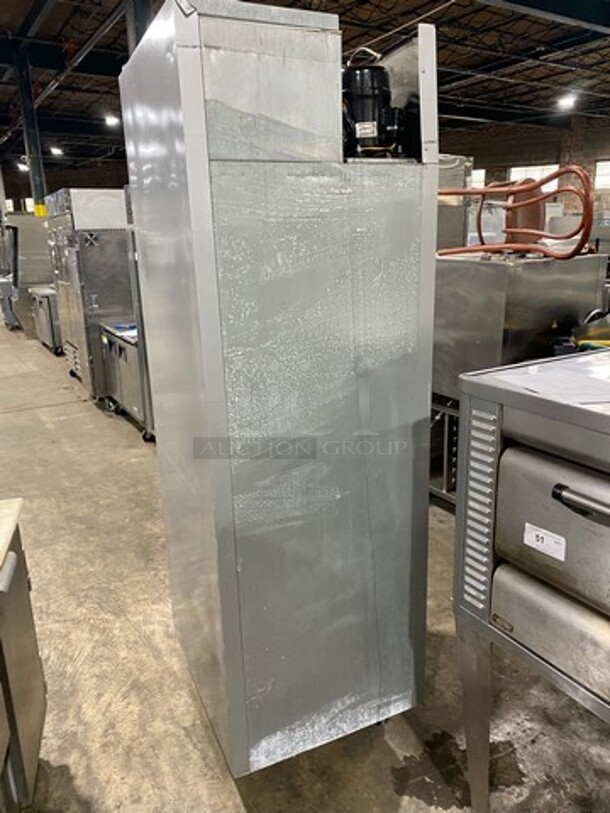 Beverage Air Commercial Single Door Reach In Freezer! With Poly Coated Racks! All Stainless Steel! On Casters! Model: HF11S SN: 12102164 115V 60HZ 1 Phase - Image 4 of 8