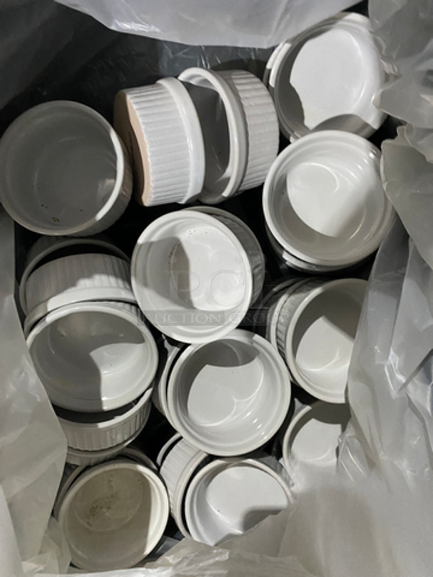 ALL ONE MONEY! White Ceramic Ramekin Dish! - Image 2 of 6