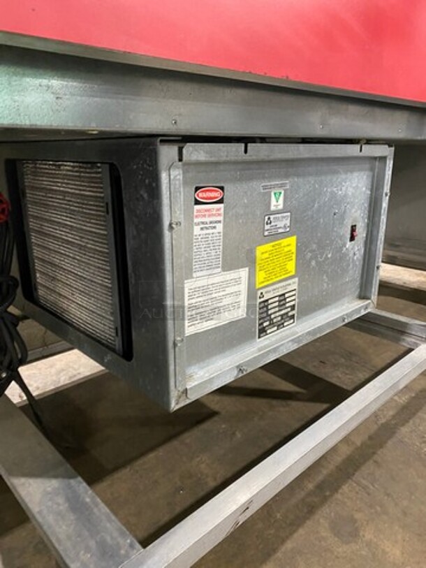 NICE! Atlas Metal Commercial 5 Bay Refrigerated Salad Bar/Cold Pan! With Sneeze Guard! With Lowering Prep Line! All Stainless Steel! On Casters! Model: BLC5RM SN: 80353 120V 60HZ 1 Phase - Image 6 of 9