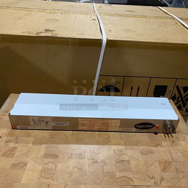 NEW! APW Wyott High Wattage Calrod Strip Warmer With Toggle Controls! MODEL FD24H SN:8021122010024 120V 1PH! Working!  - Image 3 of 9