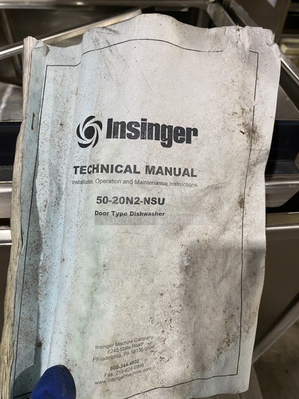 BEAUTIFUL! NEW! 2022 INSINGER Energy star Stainless Steel Commercial Straight Pass-Through Dishwasher W/ Tank!  MODEL 50-20N2-NSU 440V/3Ph  - Image 10 of 10