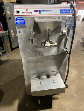 Carpigiani Stainless Steel Commercial Floor Style Batch Freezer on Commercial Casters! Working When Removed! Model LB502 SN: IC23625 208V 3PH