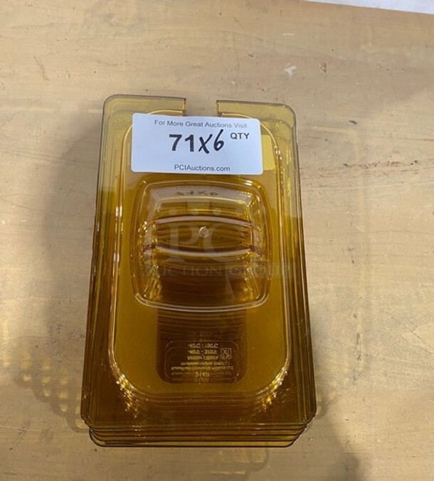 New Rubbermaid Yellow Poly Food Pan Lids! 6x Your Bid! - Image 1 of 8