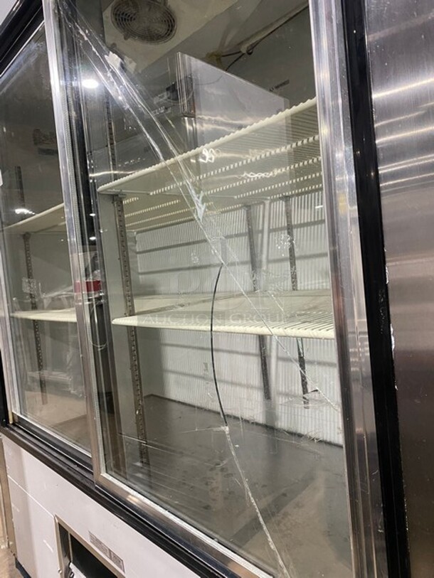 Leader 2010 Commercial Refrigerator Merchandiser! With 2 Sliding Glass Doors! With Poly Coated Racks! One Glass Door Is Broken! Model LS72 Serial PT010816! 115V 1Phase! - Image 5 of 9