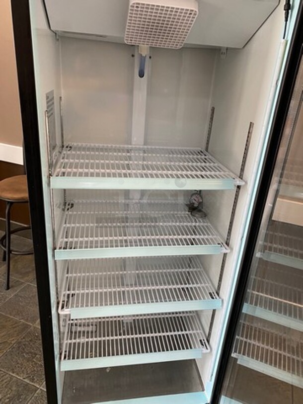 Avantco Commercial Single Door Reach In Cooler Merchandiser! With View Through Door! Poly Coated Racks! WORKING WHEN REMOVED! Model: 178GDC15HCB SN: 7568310421063747 115V - Image 5 of 7