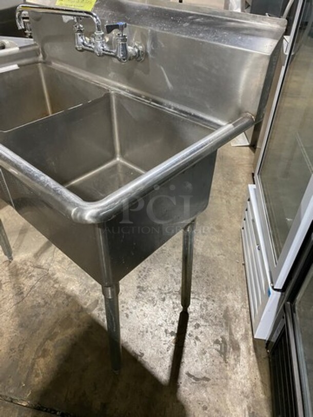 Green World Commercial 2 Compartment Dish Washing Sink! With Faucet And Handles! With Back Splash! All Stainless Steel! On Legs! Model: TSA2N - Image 2 of 8