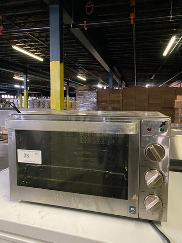 Waring Commercial Countertop Half Size Convection Oven! With Metal Oven Racks! With View Through Door! All Stainless Steel! Model: WCO500X 120V 60HZ