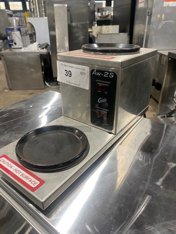 Curtis Commercial Countertop Dual Coffee Pot Warming Station! All Stainless Steel! Model: AW2S10 SN:10050449 120V - Image 3 of 8