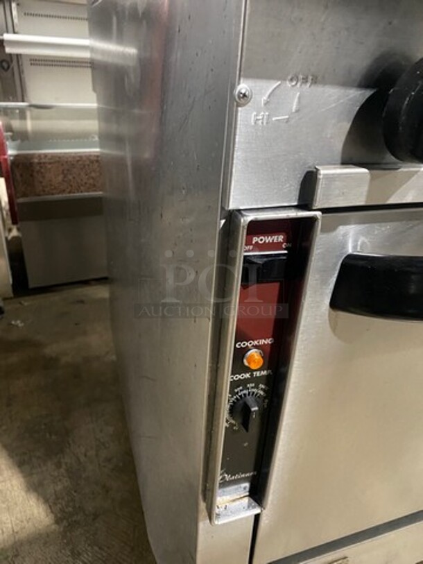 Southbend Commercial Natural Gas Powered 4 Burner Stove! With Raised Back Splash! With Oven Underneath! All Stainless Steel! On Casters! - Image 8 of 9