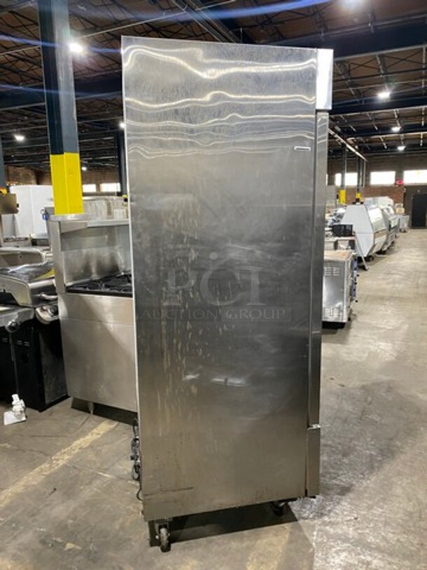 Universal Coolers Commercial Single Door Reach In Cooler! Poly Coated Racks! All Stainless Steel! On Casters! - Image 4 of 8