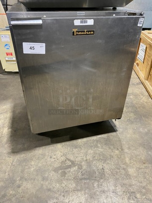 Traulsen Commercial Single Door Lowboy/Worktop Cooler! All Stainless Steel! On Casters! Model: UHT27R SN: T25109J12 115V 60HZ 1 Phase